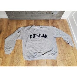 Vintage Champion Reverse Weave Michigan Spellout Sweatshirt Wmns Size L / Medium